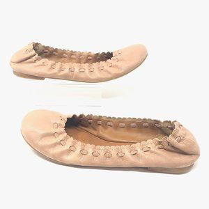 See by Chloe Scallop Edges Ballet Flats Size 37.5